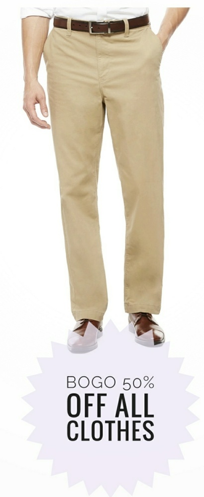Men's khaki colored slacks